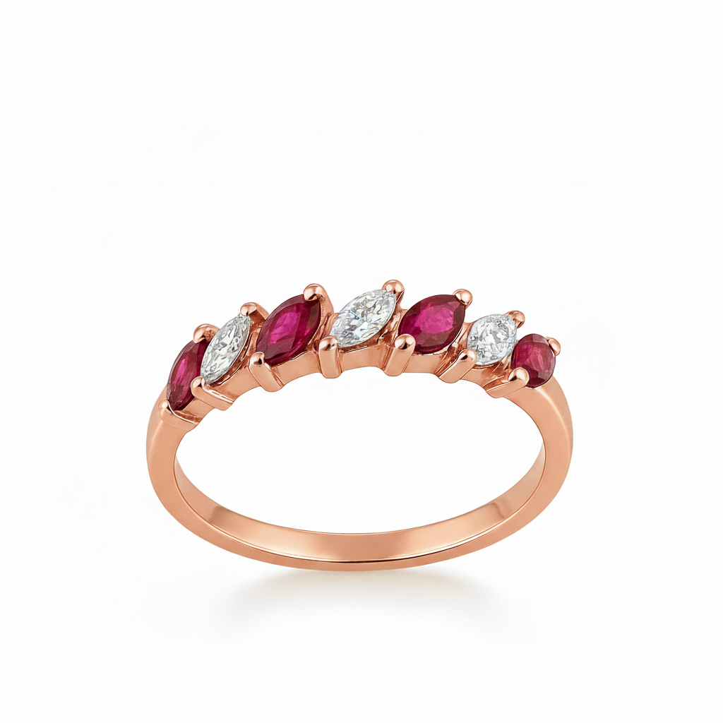 Bague en or rouge 18 carats 