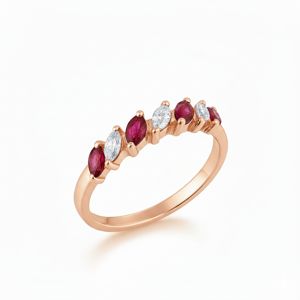 Bague en or rouge 18 carats