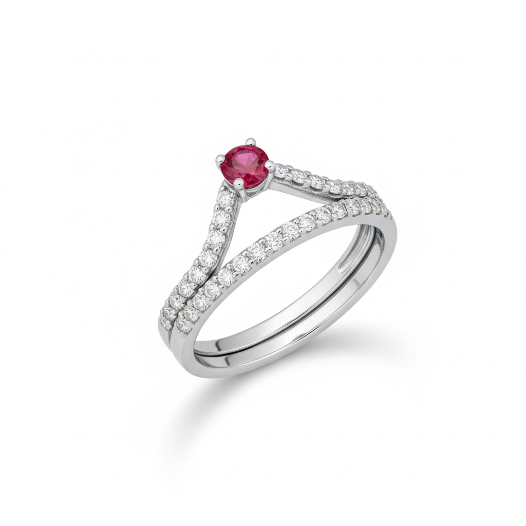 Bague en or blanc 18 carats