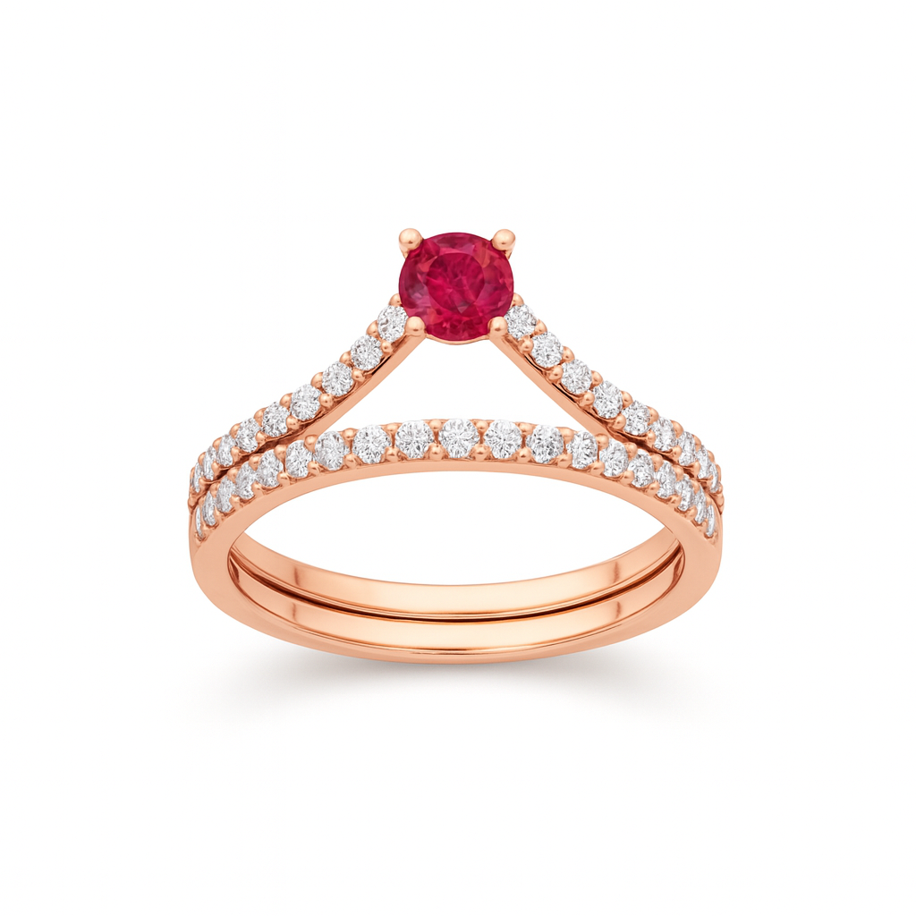 Bague en or rouge 18 carats
