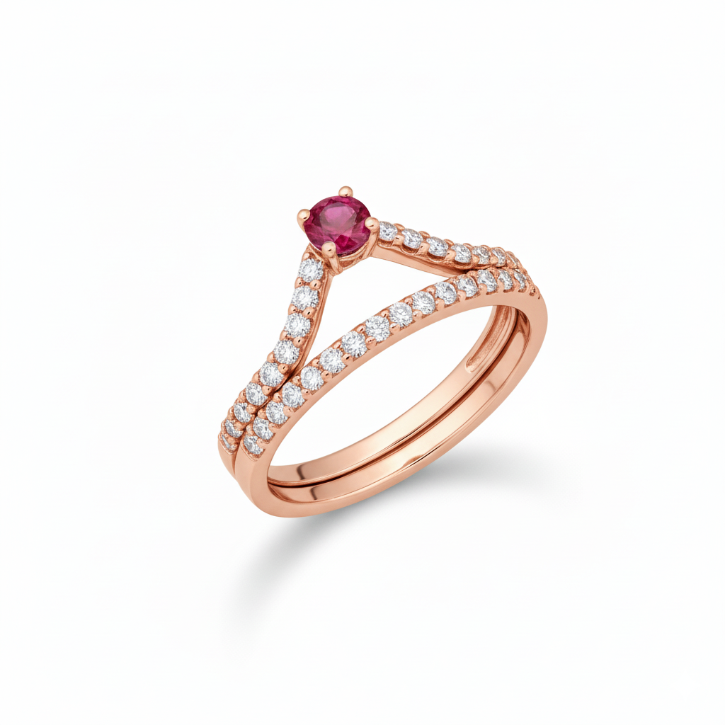 Bague en or rouge 18 carats
