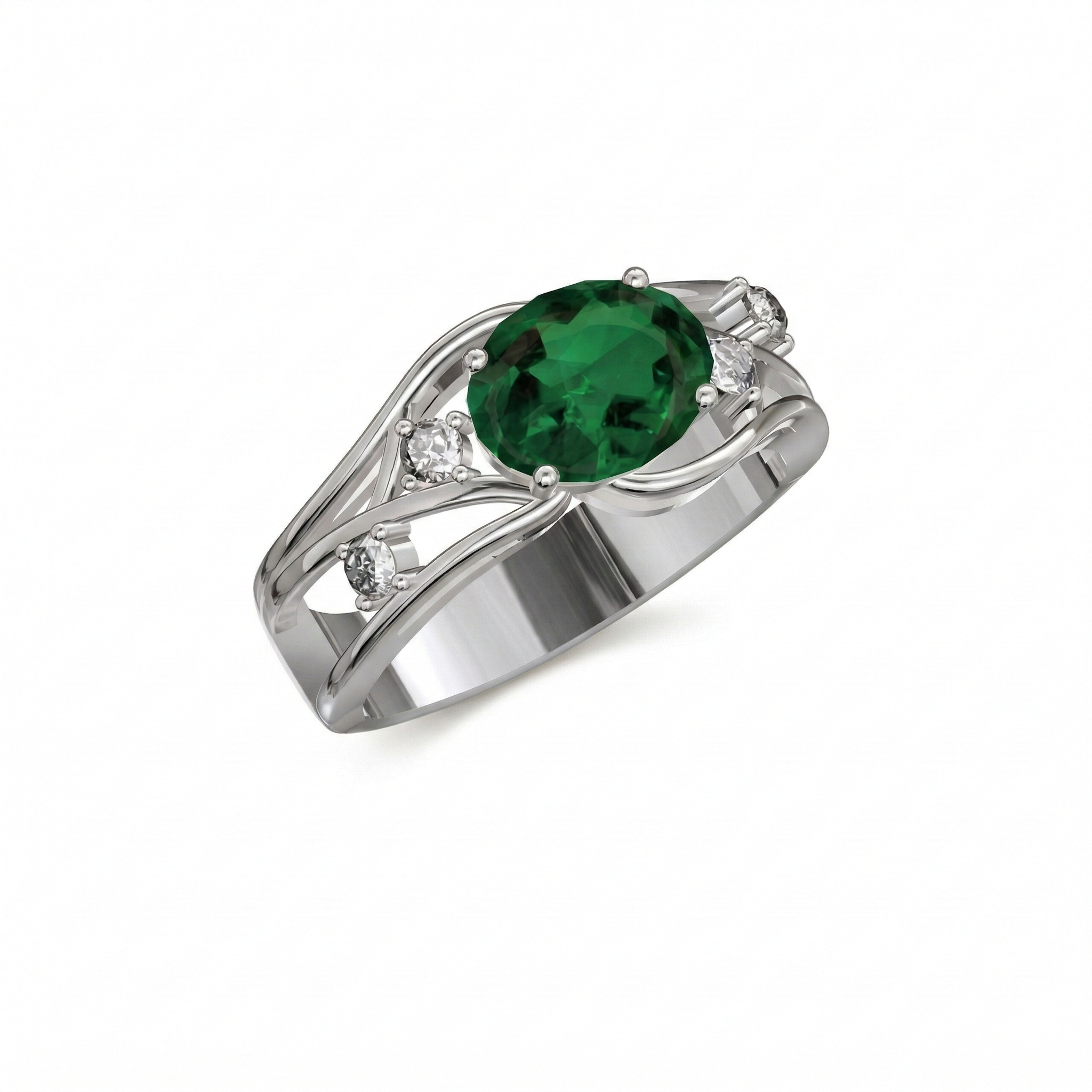 Bague en or blanc 18 carats 