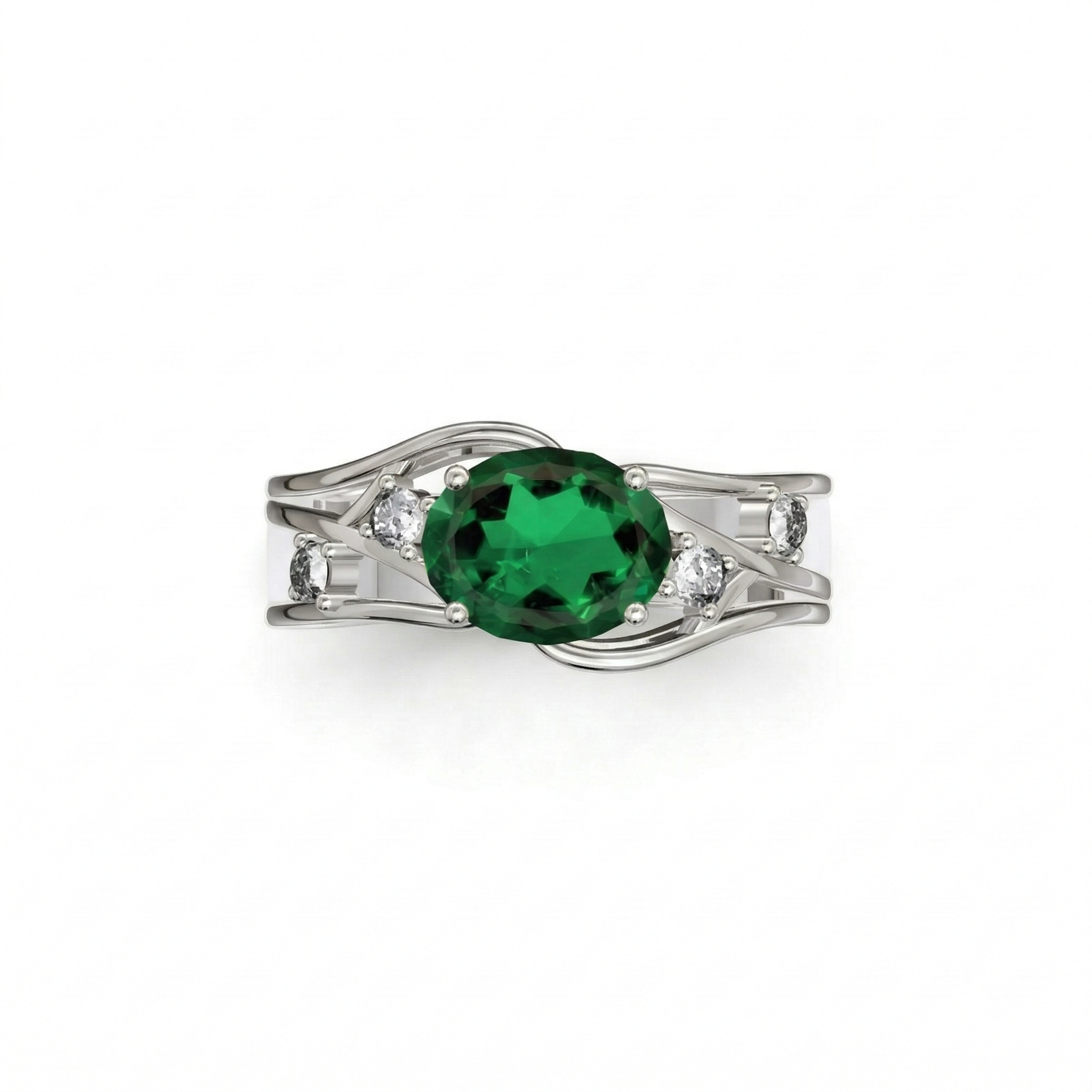 Bague en or blanc 18 carats 