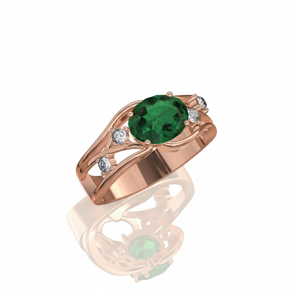 Bague en or rouge 18 carats 