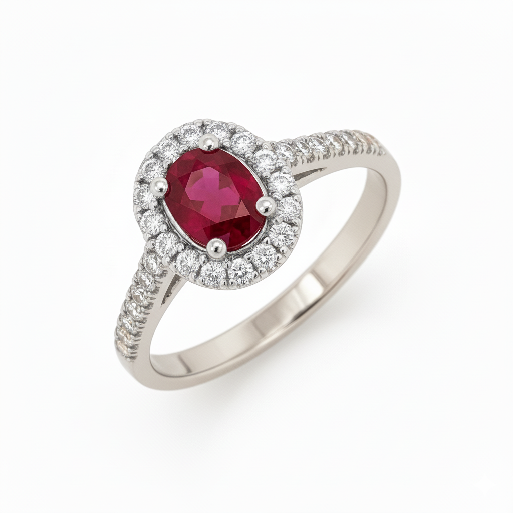 Bague en or blanc 18 carats