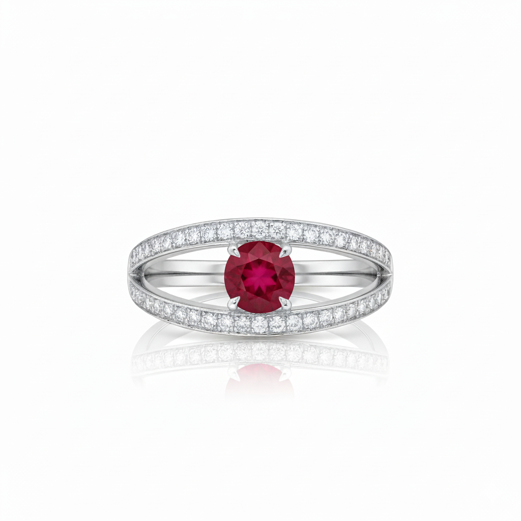 Bague en or blanc 18 carats