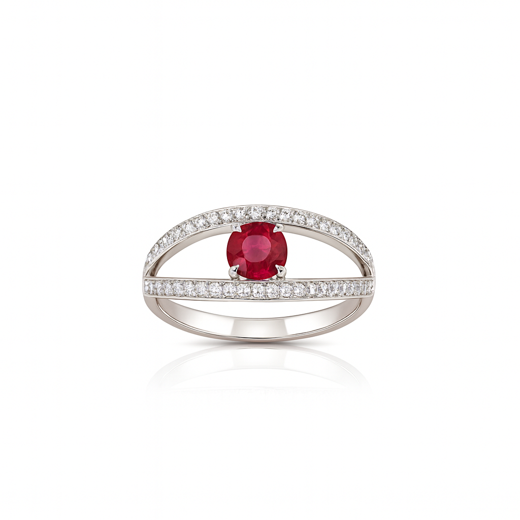 Bague en or blanc 18 carats