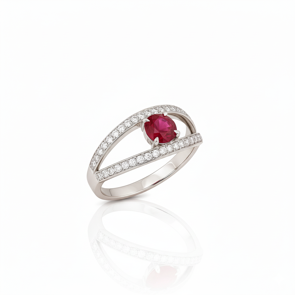 Bague en or blanc 18 carats