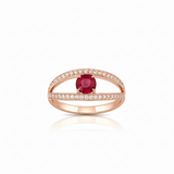 Bague en or rouge 18 carats