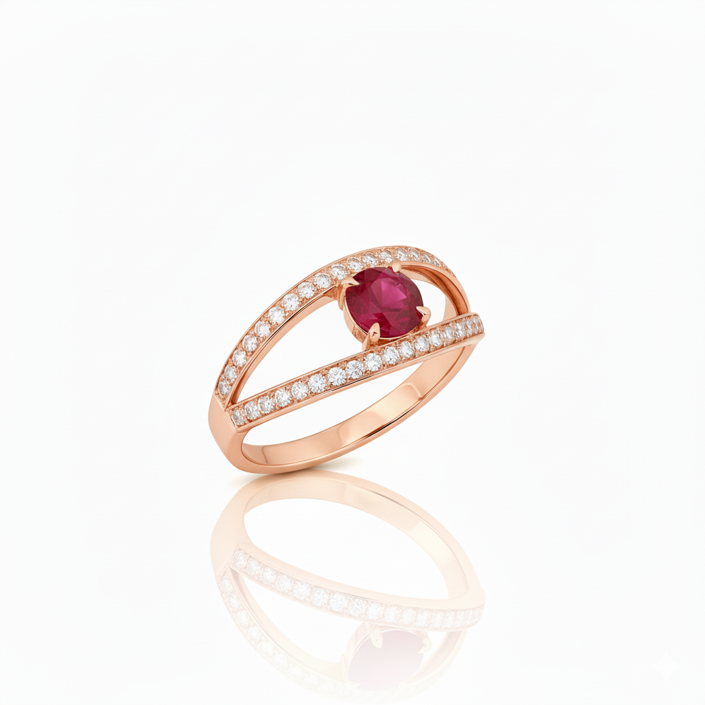 Bague en or rouge 18 carats