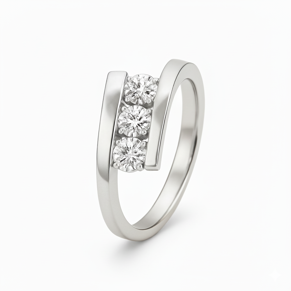 Bague en or blanc 18 carats