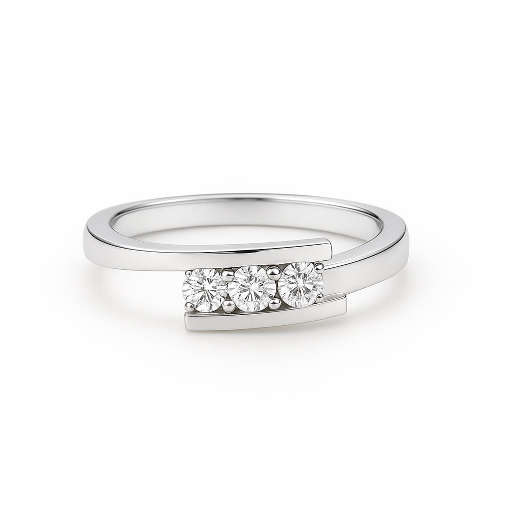 Bague en or blanc 18 carats