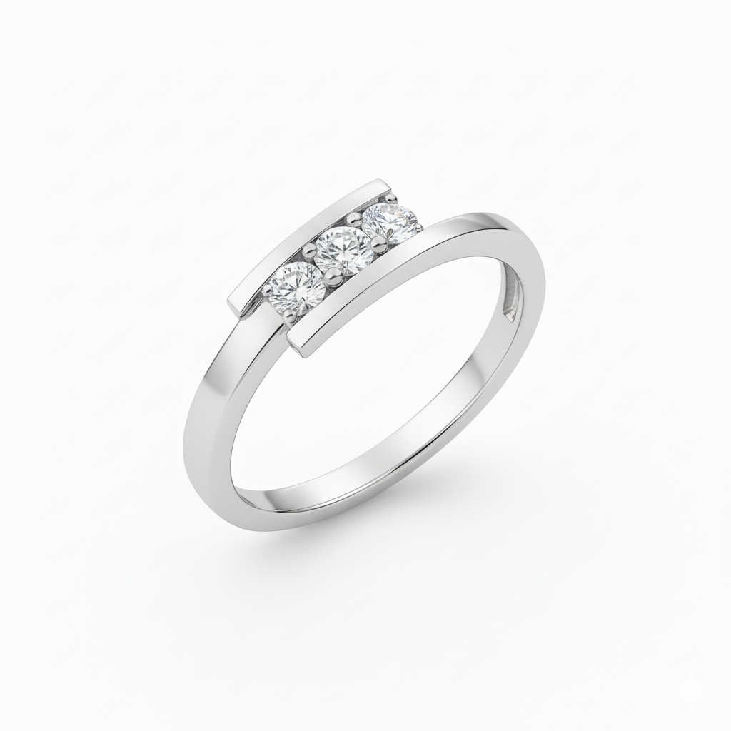 Bague en or blanc 18 carats