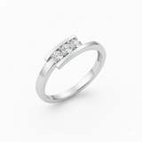 Bague en or blanc 18 carats