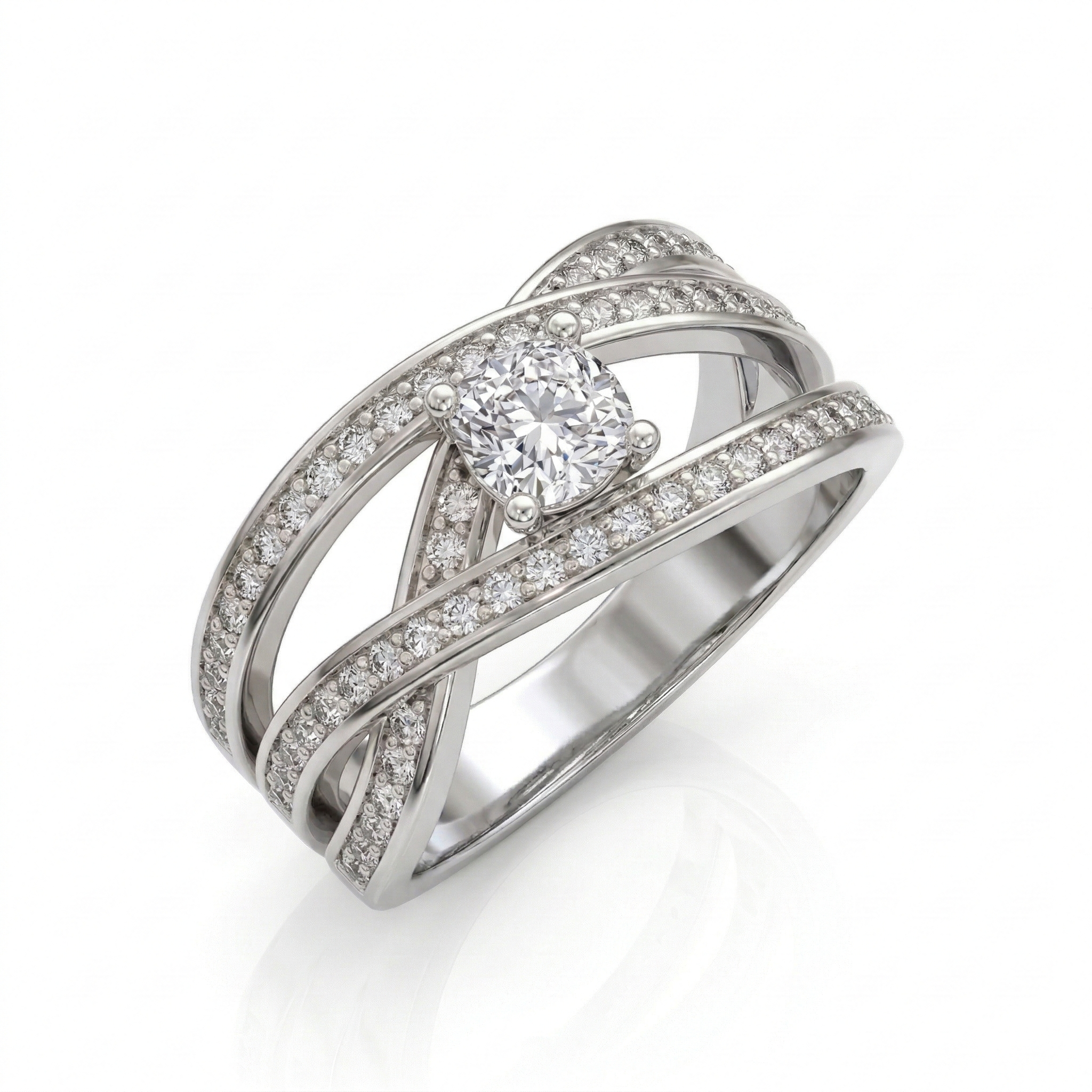 Bague en or blanc 18 carats