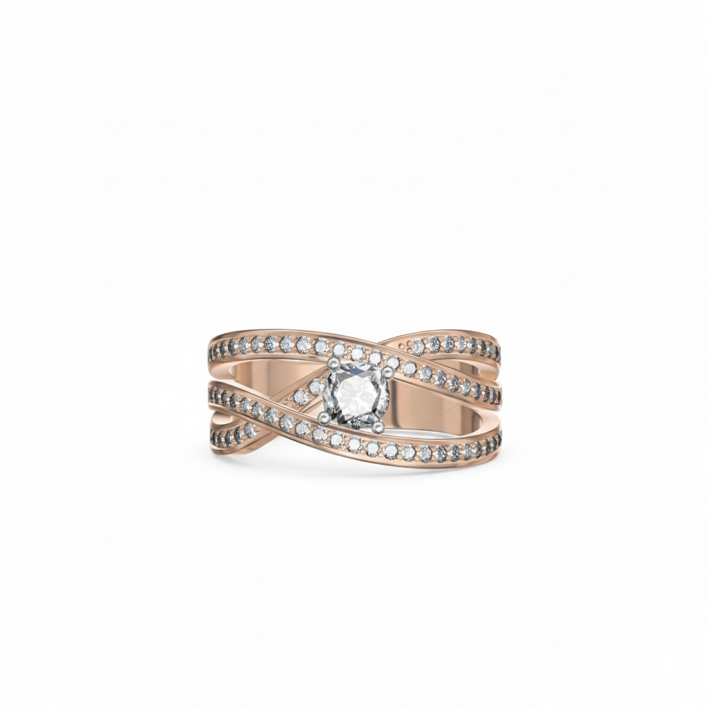 Bague en or rouge 18 carats 