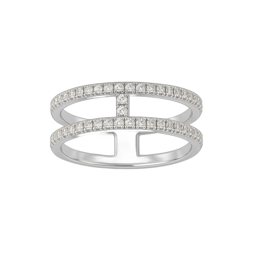 Bague en or blanc 18 carats