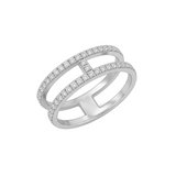 Bague en or blanc 18 carats