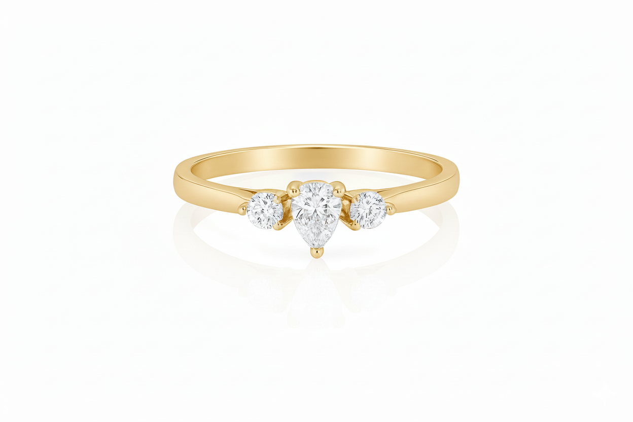 Bague en or jaune 18 caats