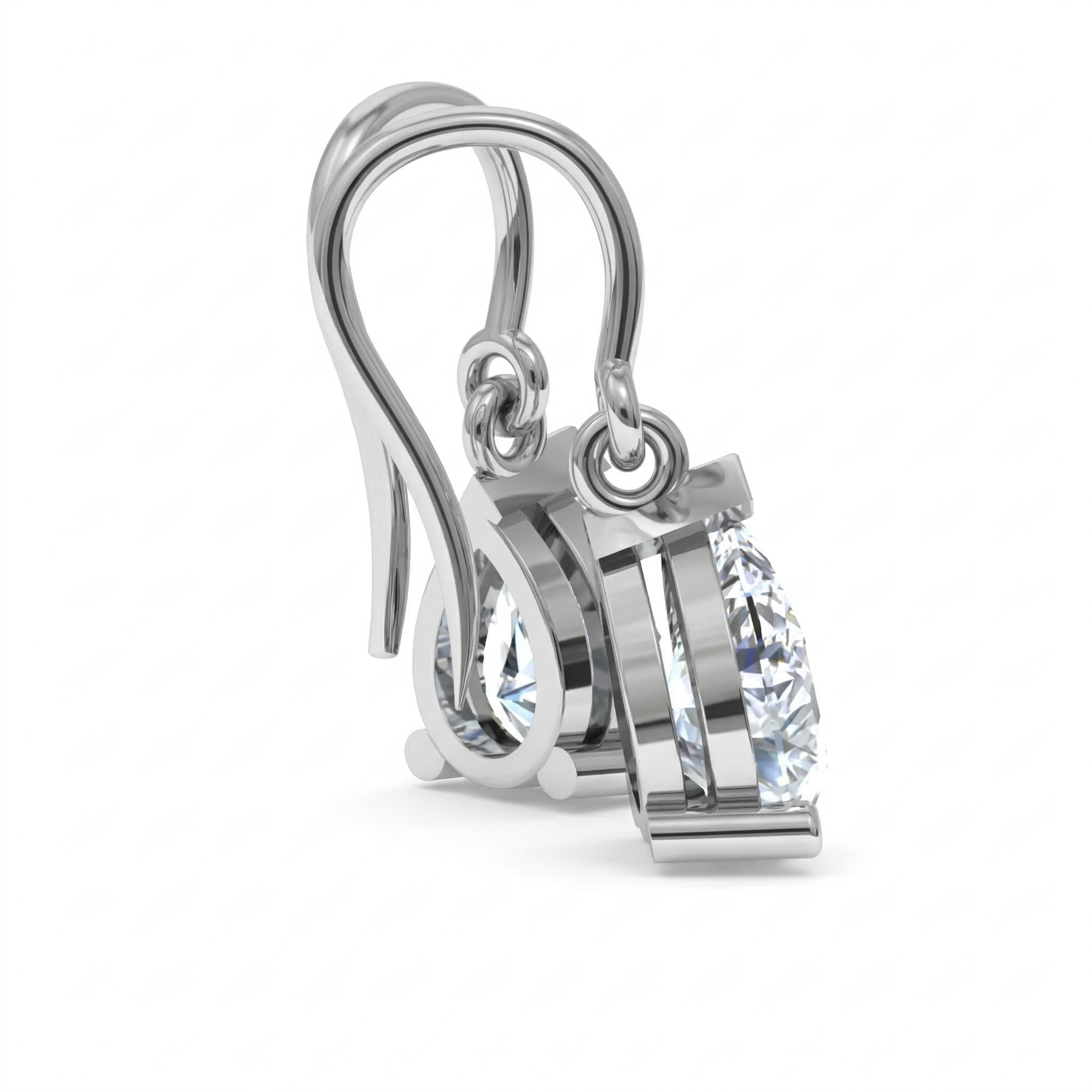Boucles d'oreilles en or blanc 18 carats 