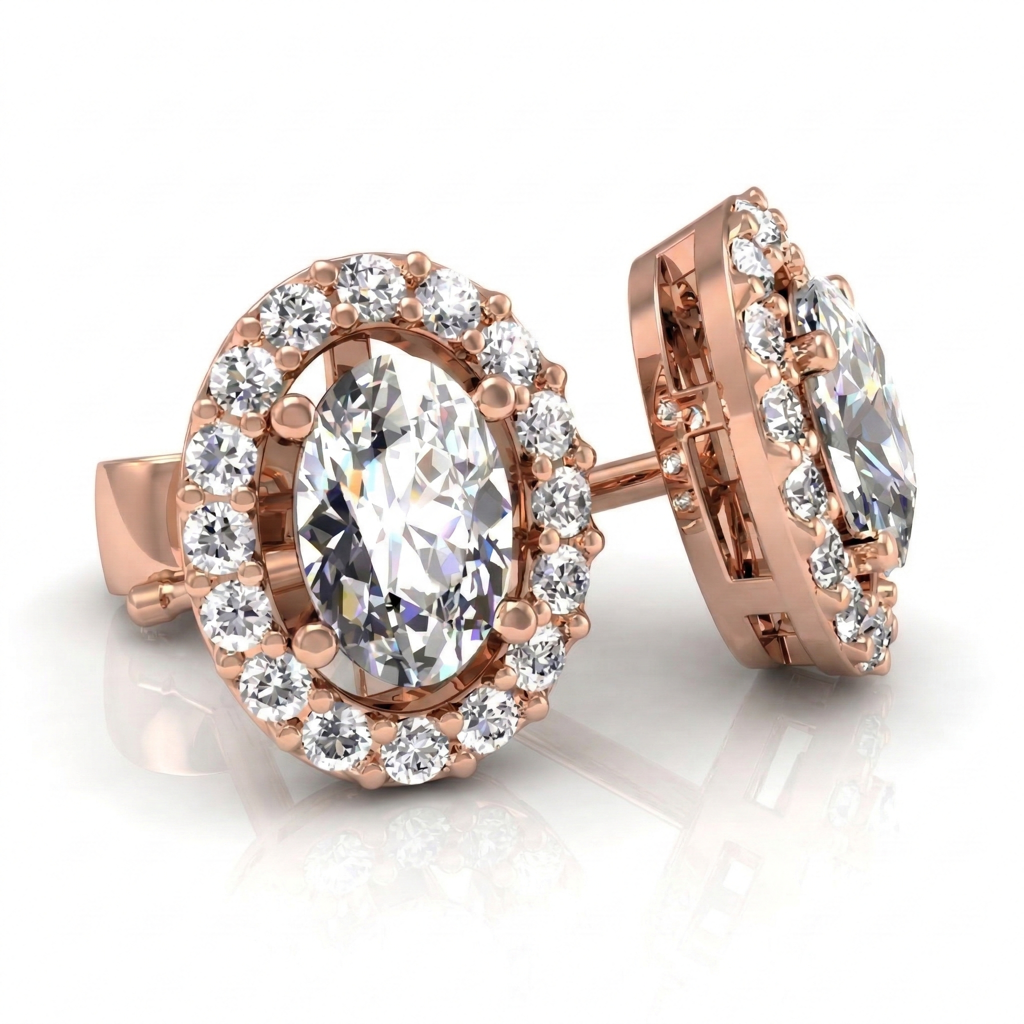 Boucles d'oreilles en or rouge 18 carats