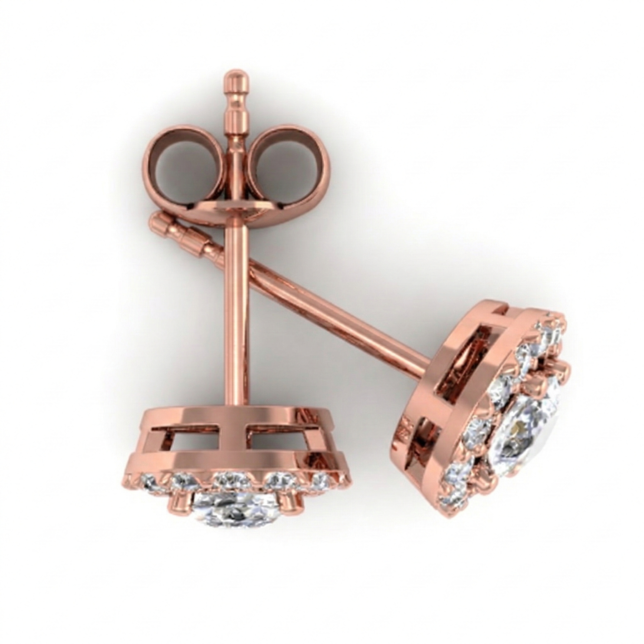 Boucles d'oreilles en or rouge 18 carats 