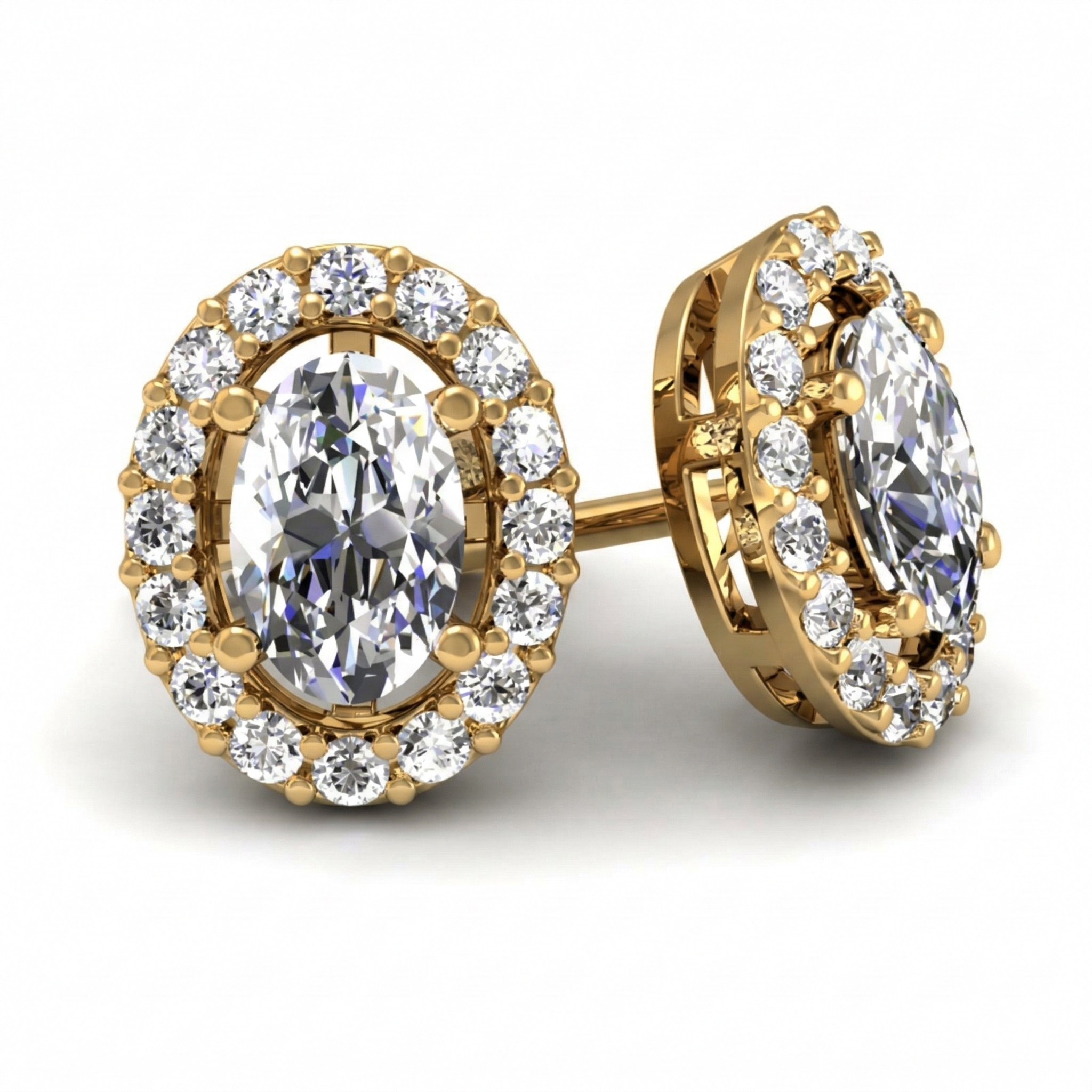 Boucles d'oreilles en or jaune 18 carats 