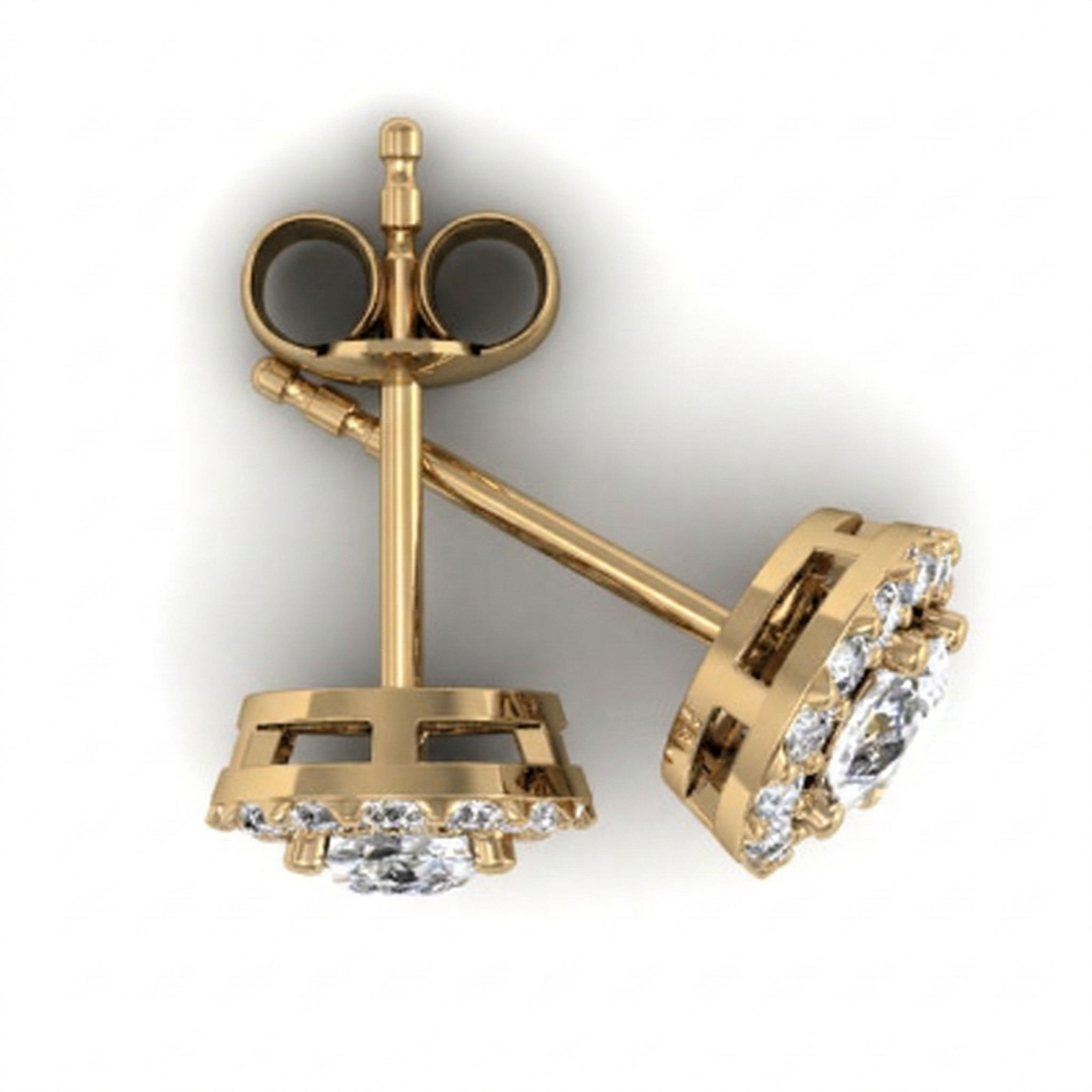 Boucles d'oreilles en or jaune 18 carats 
