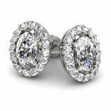 Boucles d'oreilles en or blanc 18 carats