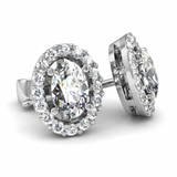 Boucles d'oreilles en or blanc 18 carats