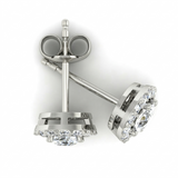 Boucles d'oreilles en or blanc 18 carats