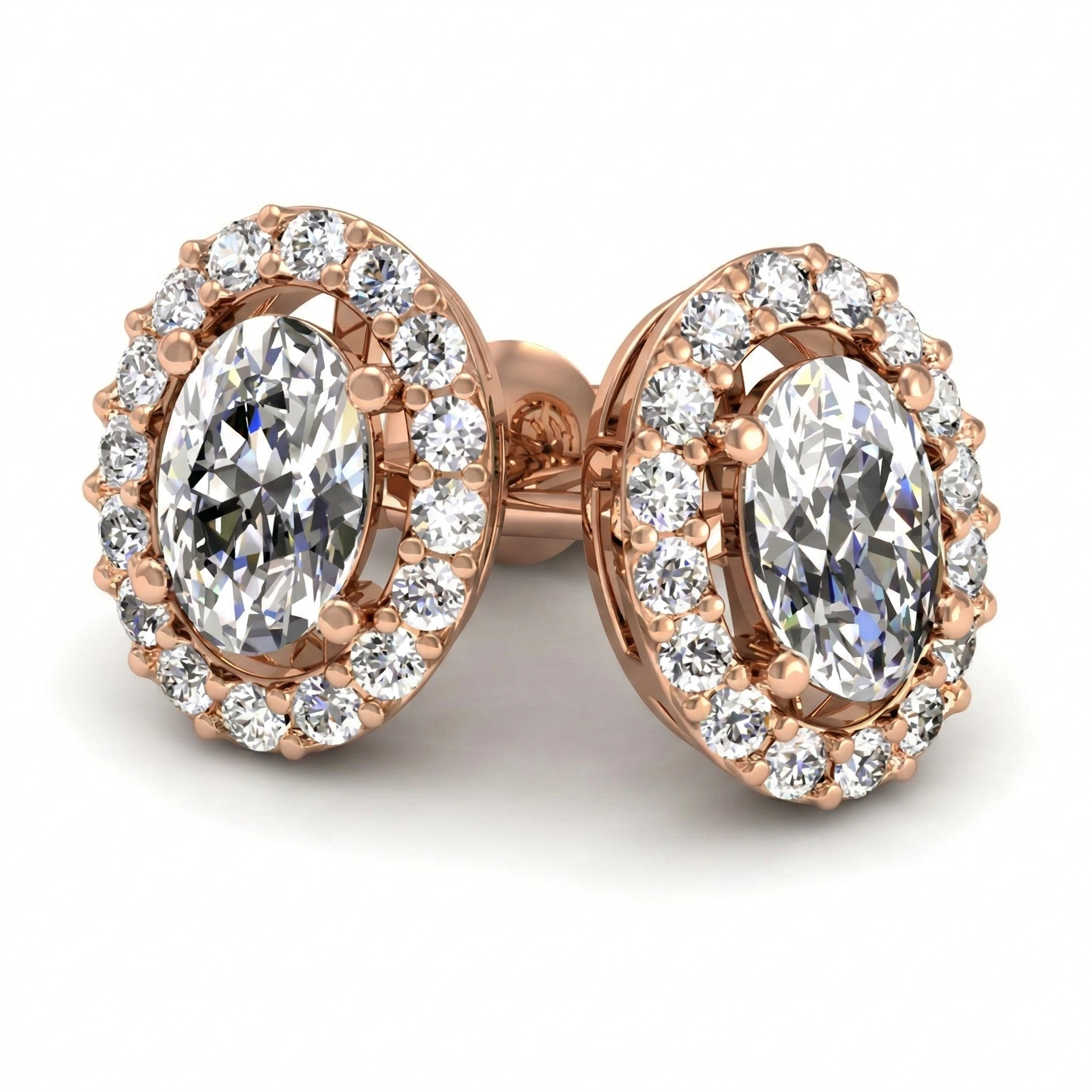 Boucles d'oreilles en or rouge 18 carats 