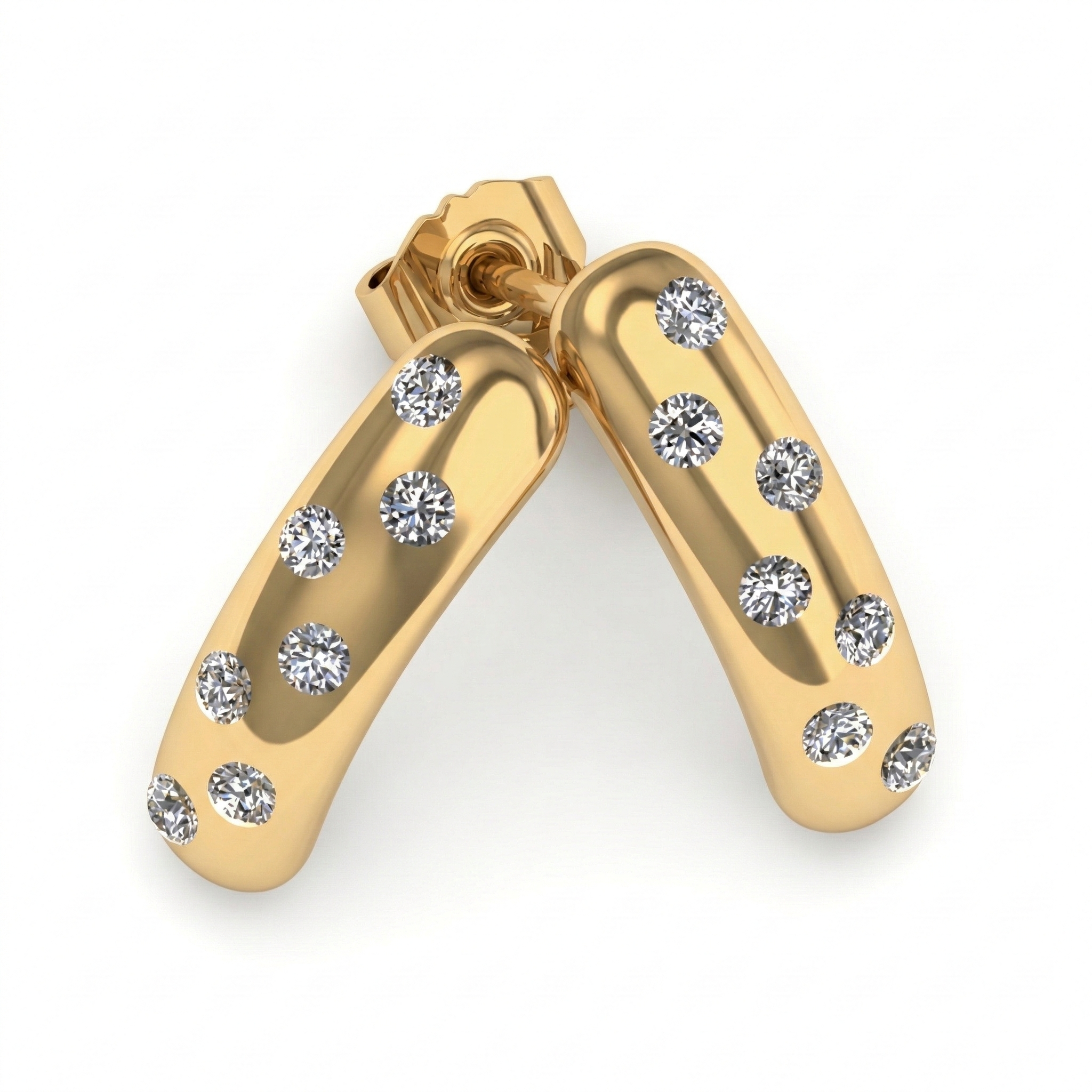 Boucles d'oreilles en or jaune 18 carats 
