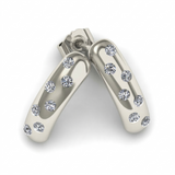 Boucles d'oreilles en or blanc 18 carats