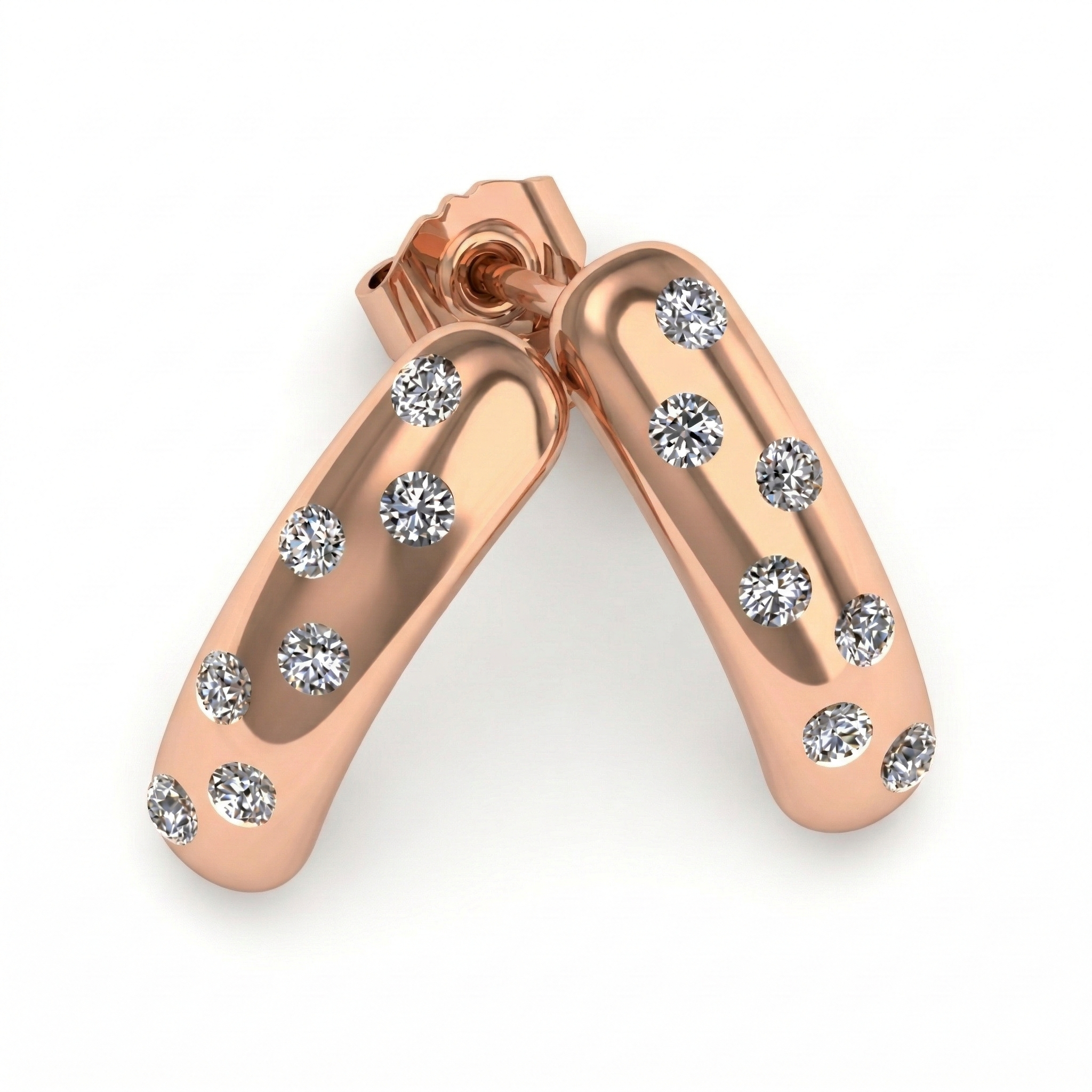 Boucles d'oreilles en or rouge 18 carats
