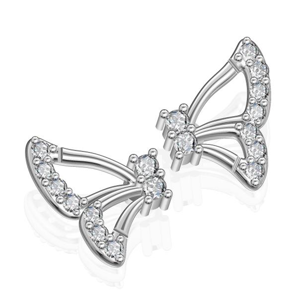 Boucles d'oreilles en or blanc 18 carats 