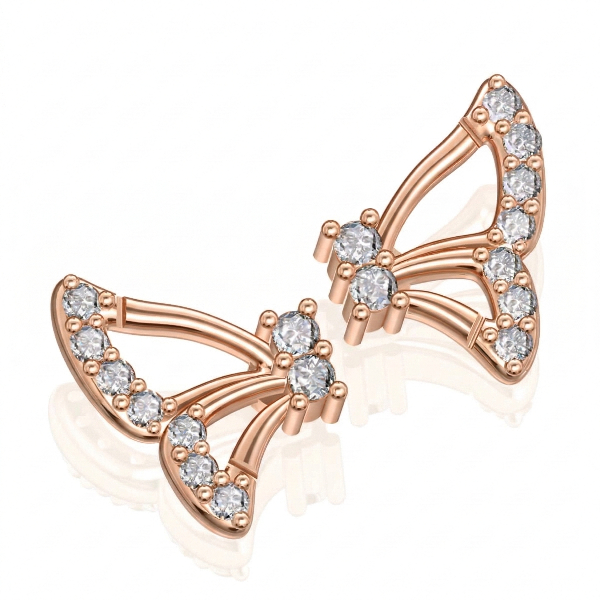 Boucles d'oreilles en or rouge 18 carats 