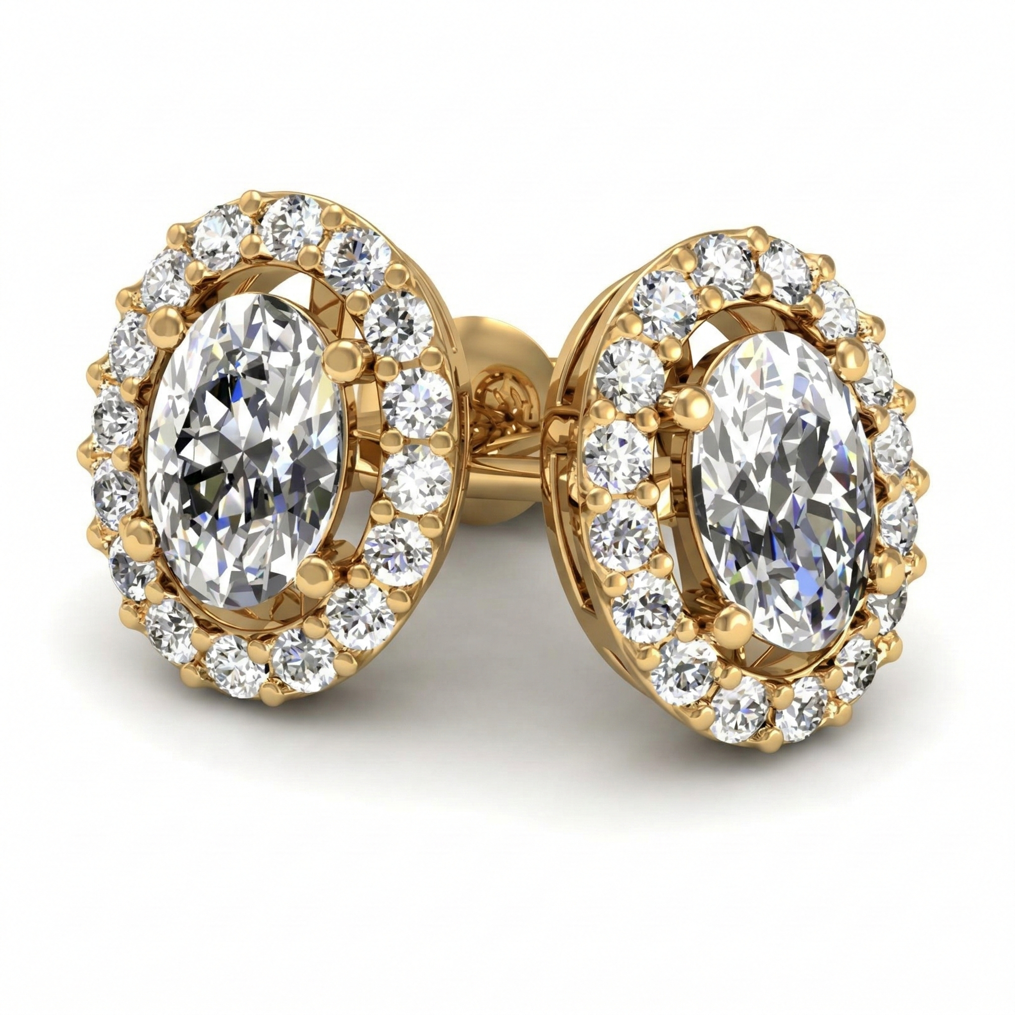 Boucles d'oreilles en or jaune 18 carats