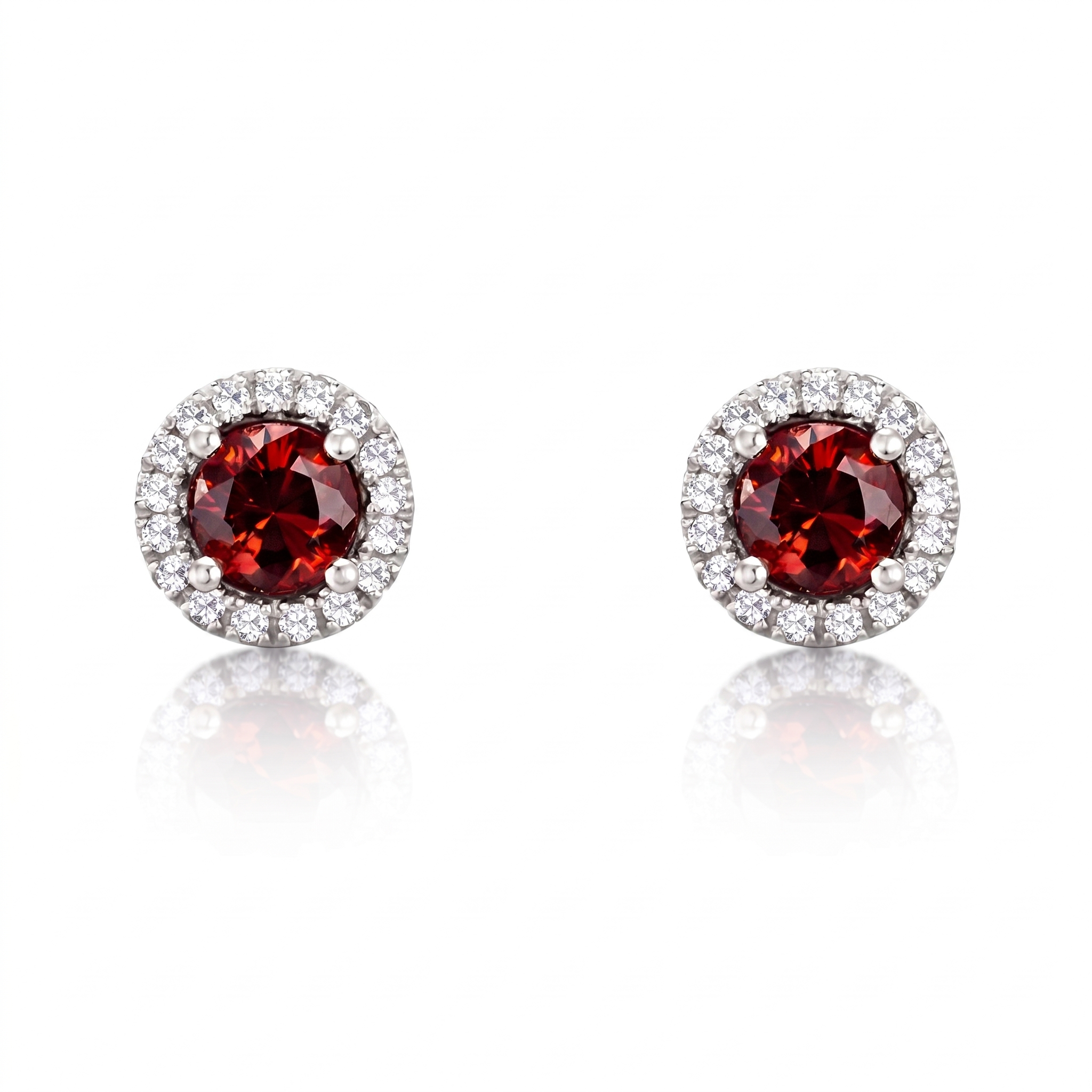 Boucles d'oreilles en or blanc 18 carats