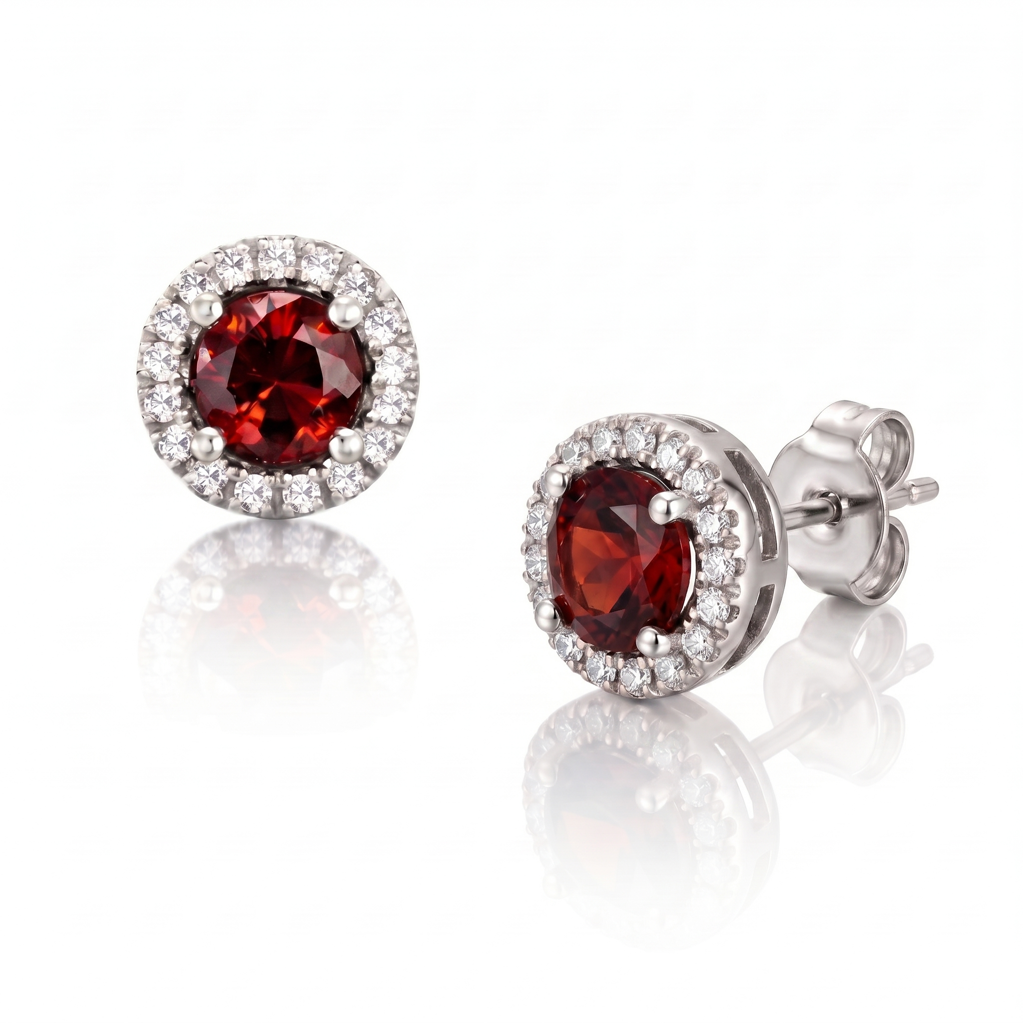 Boucles d'oreilles en or blanc 18 carats