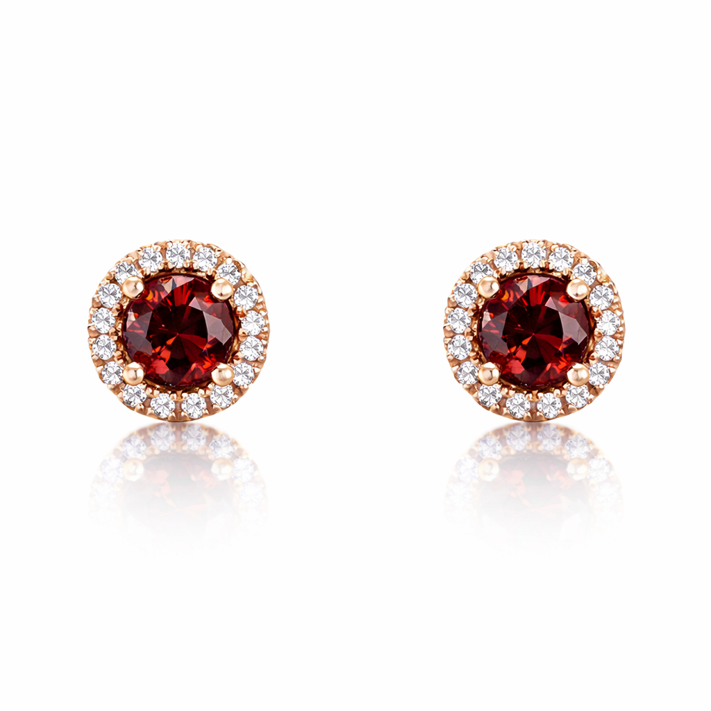 Boucles d'oreilles en or rouge 18 carats