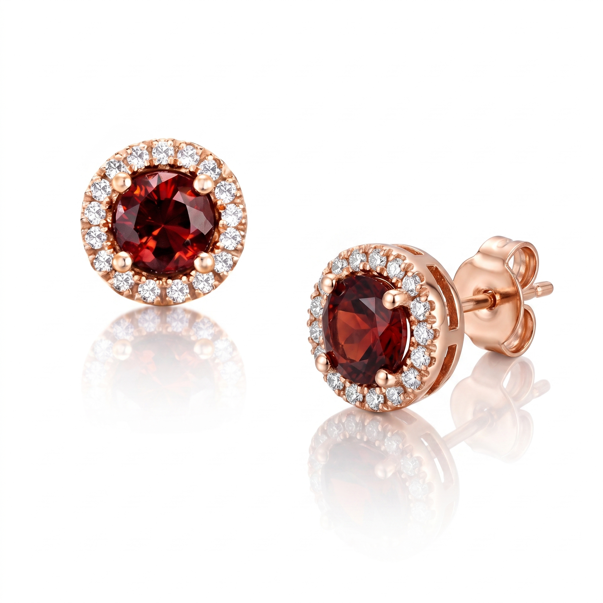 Boucles d'oreilles en or rouge 18 carats