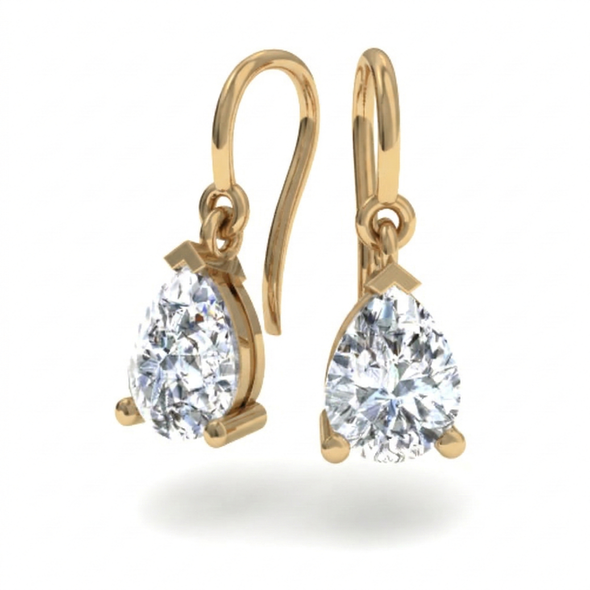 Boucles d'oreilles en or jaune 18 carats