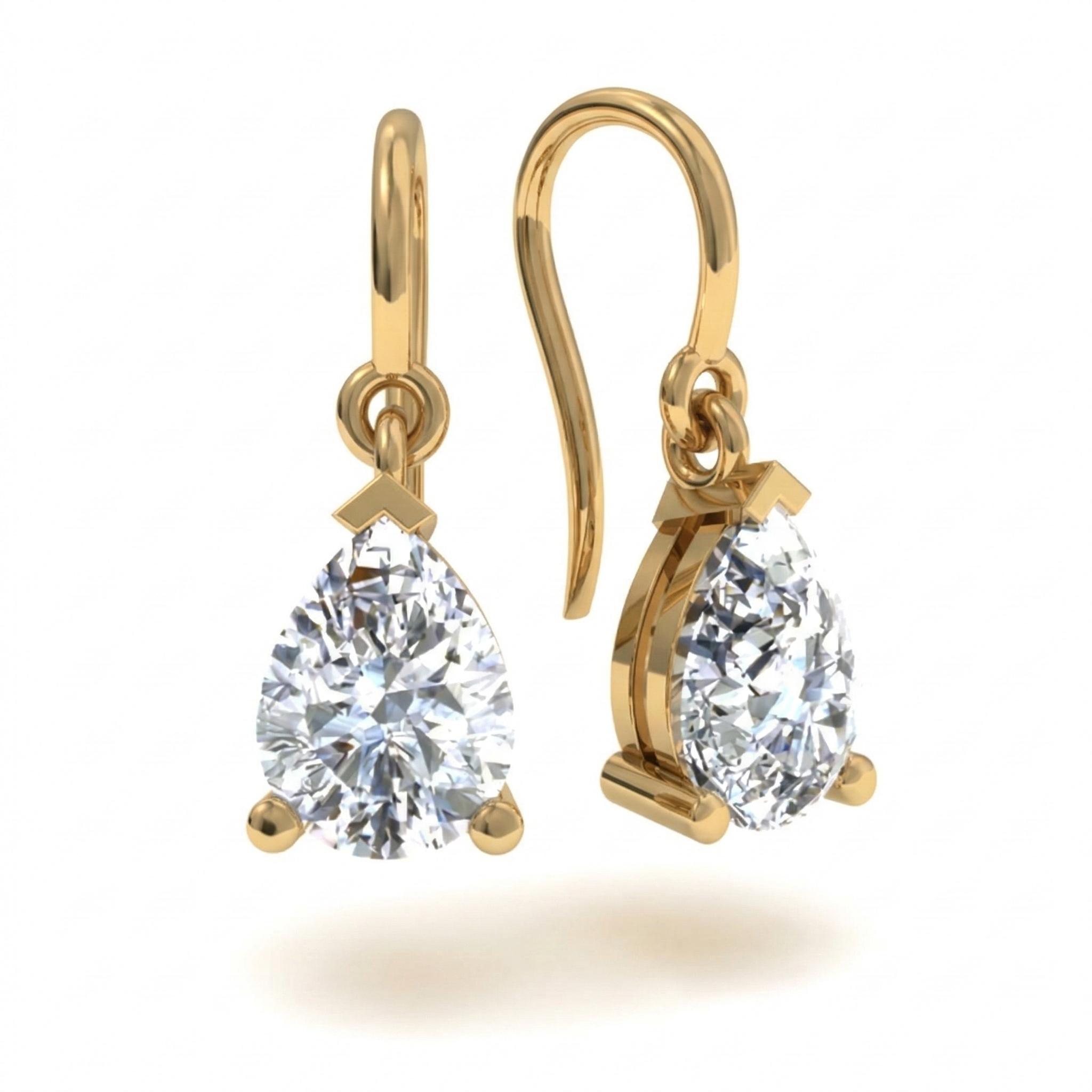 Boucles d'oreilles en or jaune 18 carats