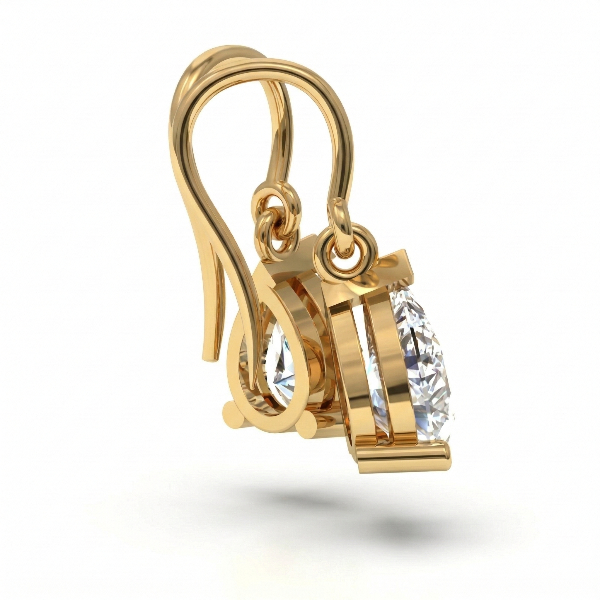 Boucles d'oreilles en or jaune 18 carats