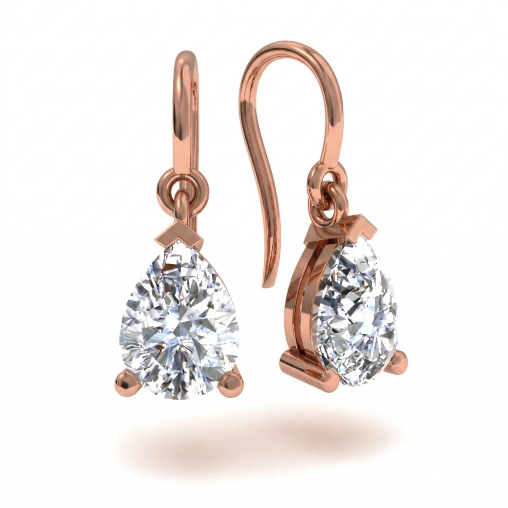 Boucles d'oreilles en or rouge 18 carats