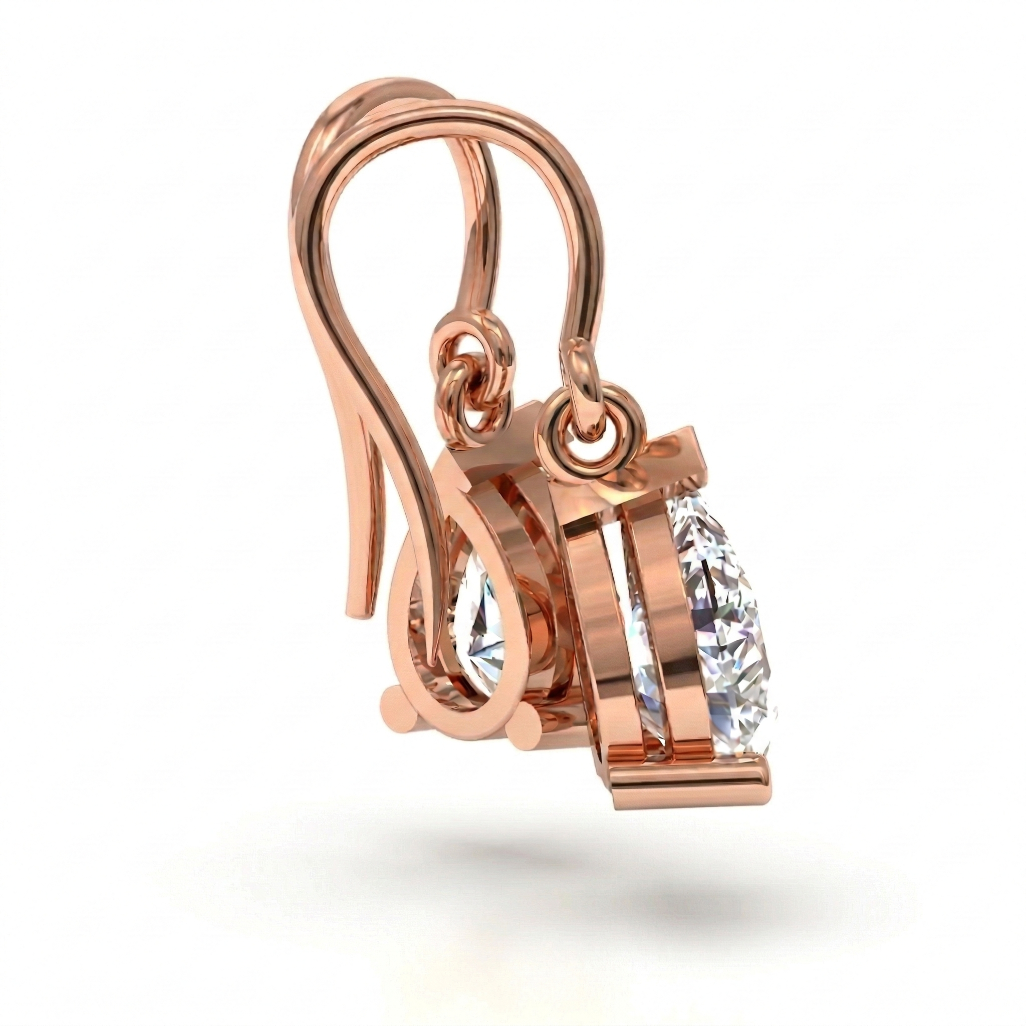 Boucles d'oreilles en or rouge 18 carats 