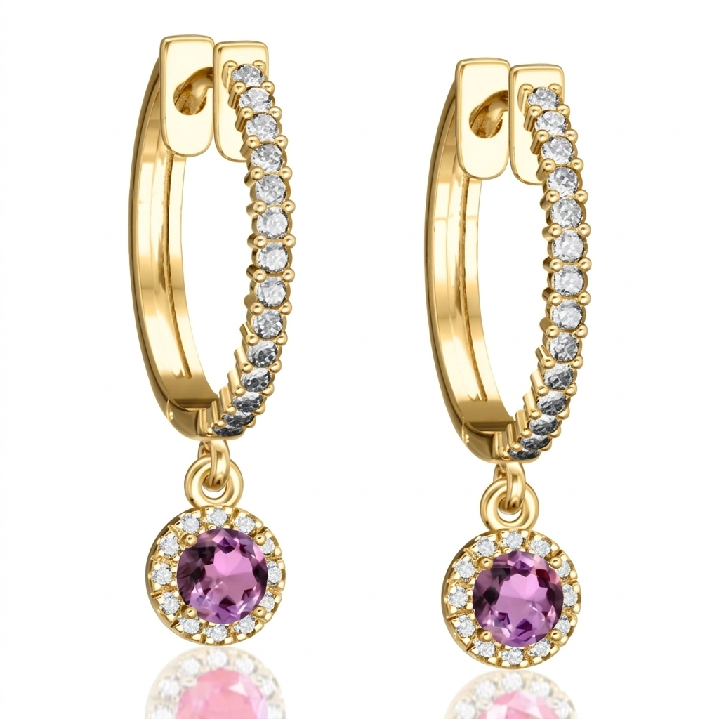 Boucles d'oreilles en or jaune 18 carats 
