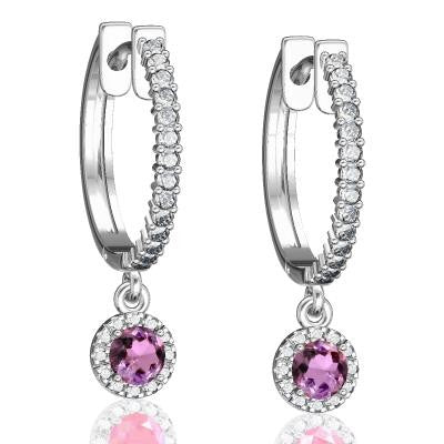 Boucles d'oreilles en or blanc 18 carats