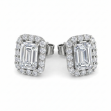 Boucles d'oreilles en or blanc 18 carats 